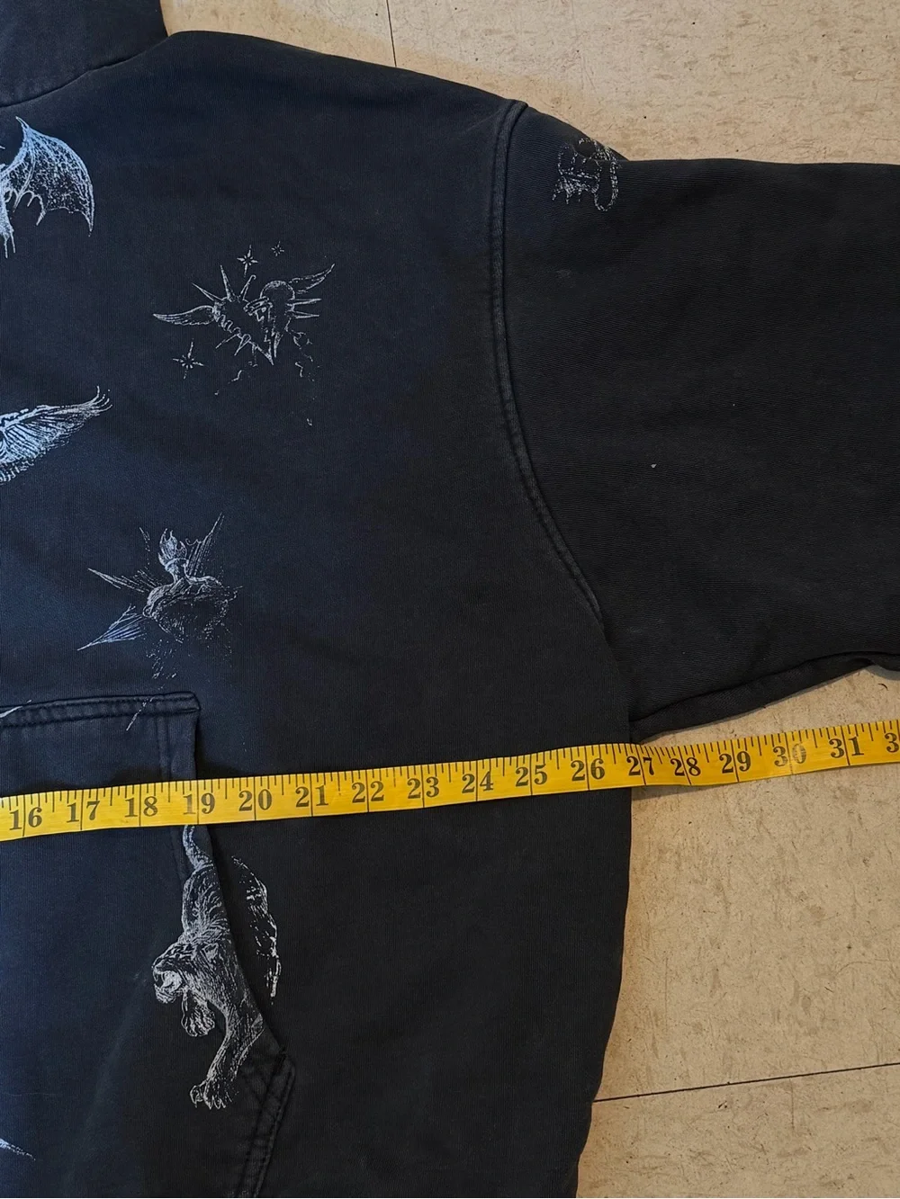 Black YoungLA “Villain” AOP Zip Up Hoodie Size Large